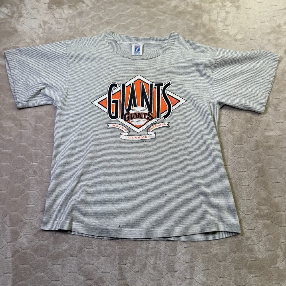 VTG 90s‎ San Francsico Giants Logo 7 Shirt Fits Sm Worn THRASHED Single Stitch